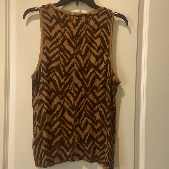 Free People Tan and Brown Animal Print Tank Top - Picture 6 of 8